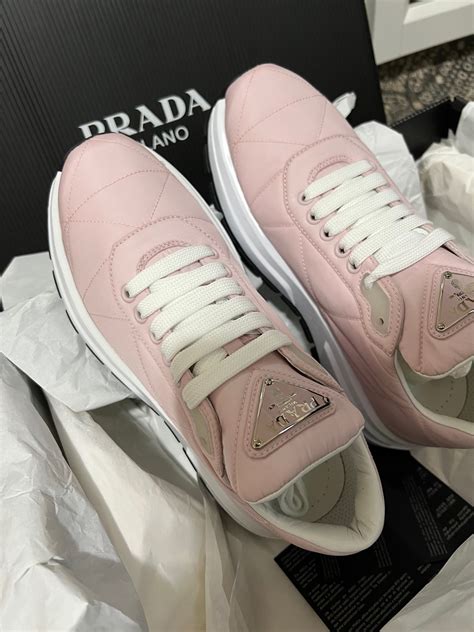 women prada ssrater brown and pink|Prada sneakers return policy.